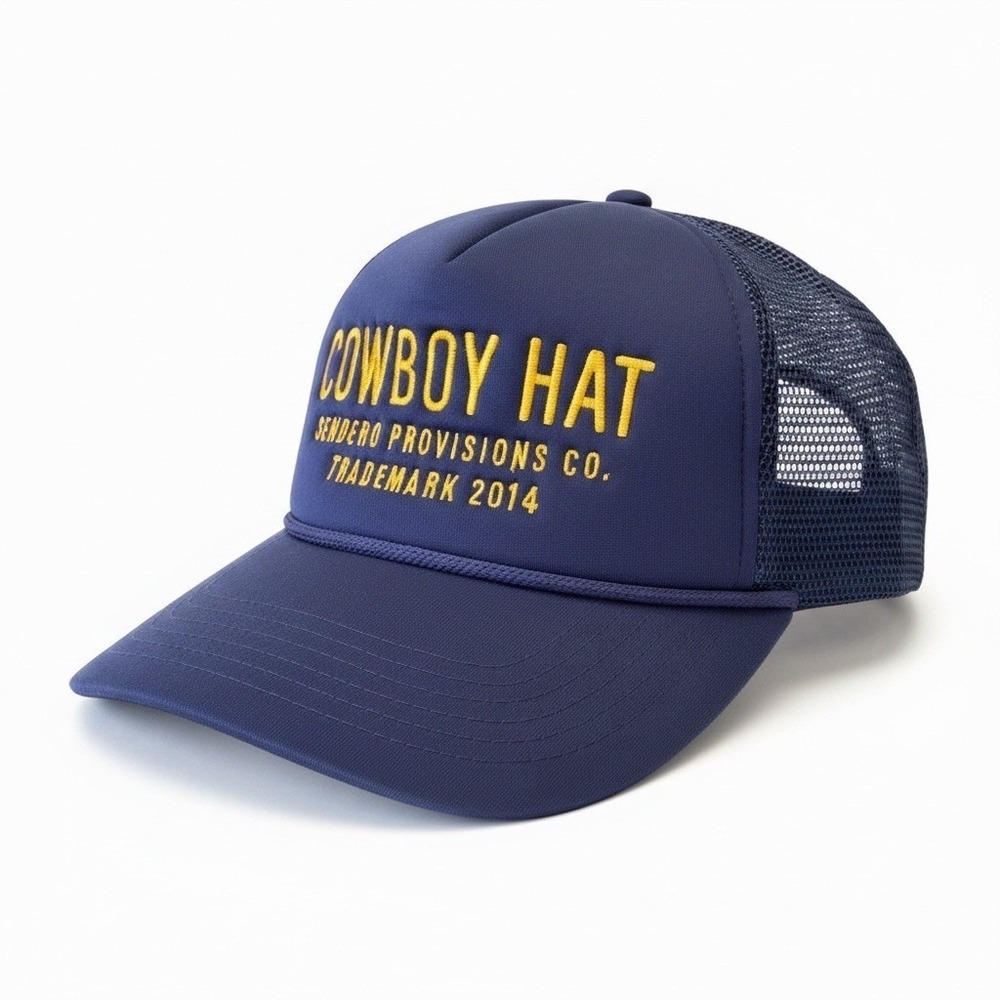 Sendero‎ Provisions Co. Trucker Snapback Cap One Size Blue Western Foam